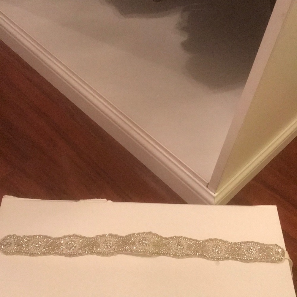 Crystal beaded wedding dress belt